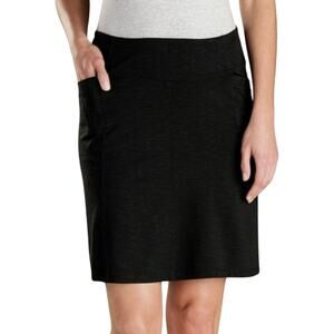 Toad & Co Foxon A-Line Breathable Mini Skirt Stretch Heathered Black Size Small
